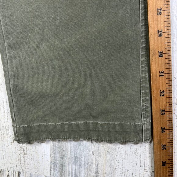 Sundance Women’s Pants 2 Green Cotton Spandex w Lace Trims Casual‎ Contemporary - Picture 12 of 15